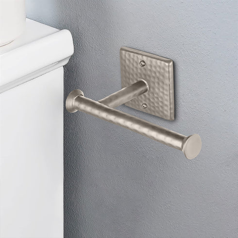 Hand Hammered Metal Bathroom Hardware, 7 inch Toilet Tissue Holder